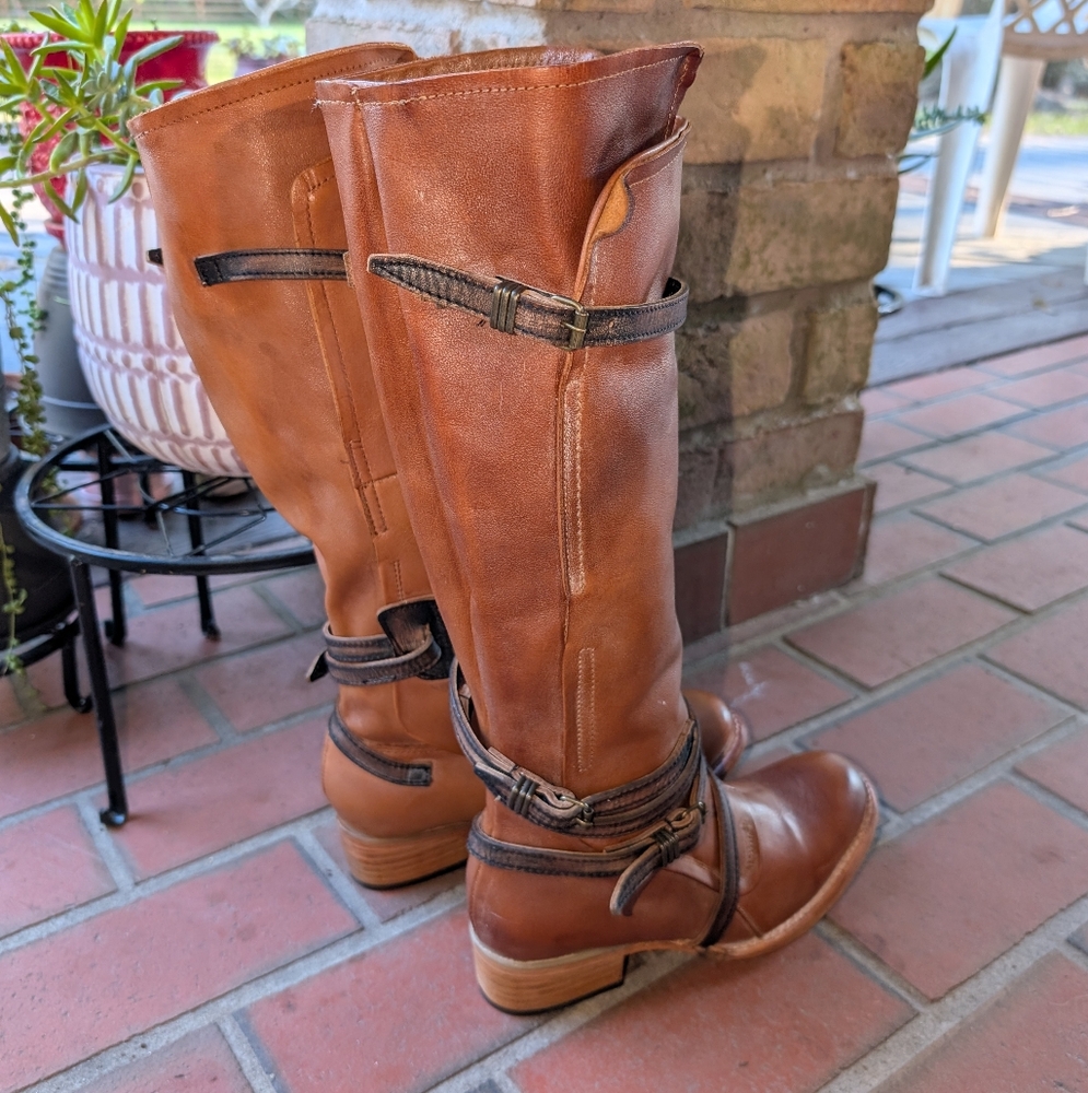 Freebird by Steven 'GIA' Mid Calf Boots TAN/CAMEL size 7 - Picture 7 of 11